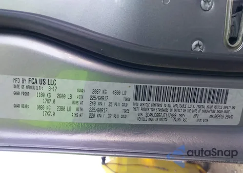 2018 Jeep Compass Latitude 4X4 из США, поврежденный, VIN 3C4NJDBB2JT117009